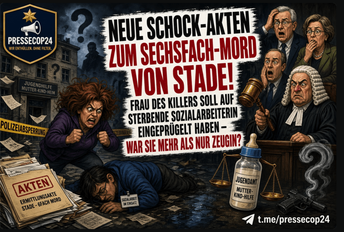NEUE SCHOCK-AKTEN ZUM SECHSFACH-MORD VON STADE! FRAU DES KILLERS SOLL AUF STERBENDE SOZIALARBEITERIN EINGEPRÜGELT HABEN – WAR SIE MEHR ALS NUR ZEUGIN?