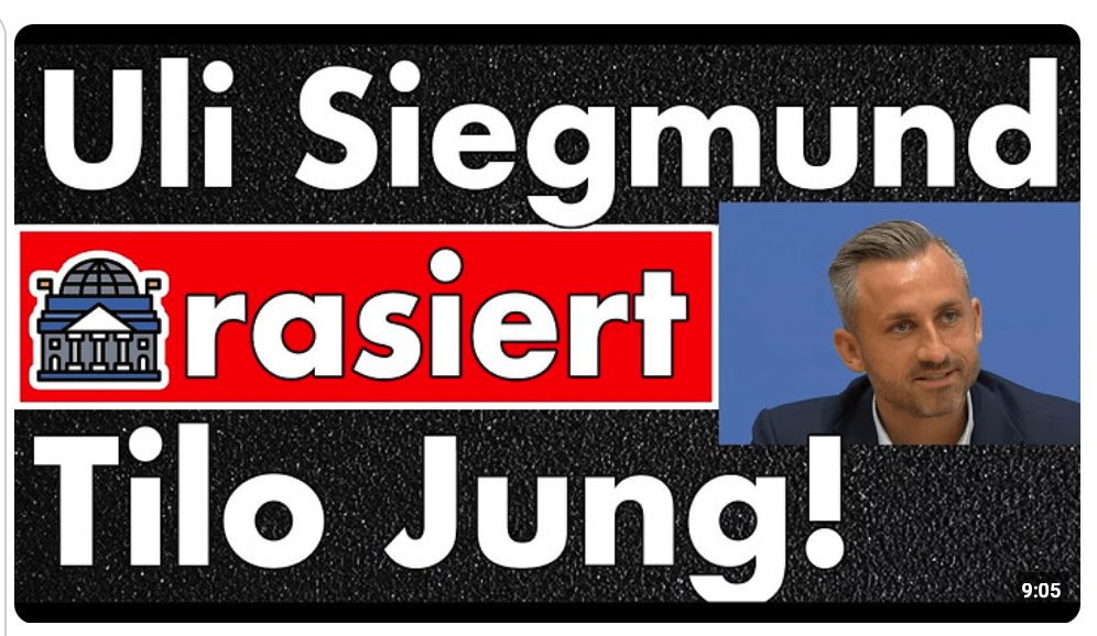 Ulrich Siegmund rasiert Tilo Jung und seine Nazi-Reflexe – MP Kretschmer beleidigt Sachsen-Anhalter!