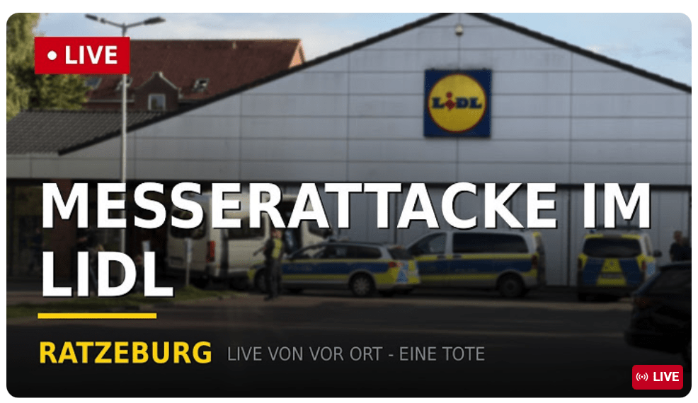 LIVE von vor Ort – Messerattacke in Supermarkt in Ratzeburg