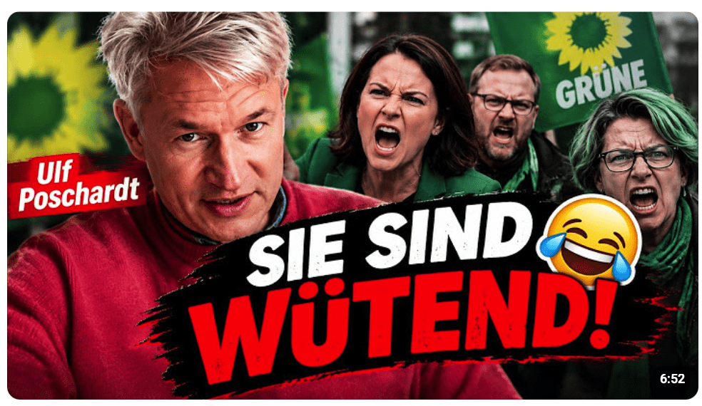 Ulf Poschardt – Warum die kulturell dominante grüne Linke so wütend ist, wenn man über sie lacht??