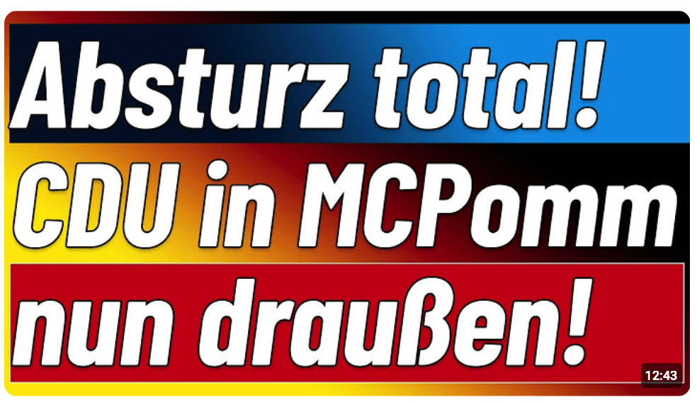 CDU Eskalation! Neue Umfrage in PcPomm! Das bricht Herrn Merz politisch den Hals!