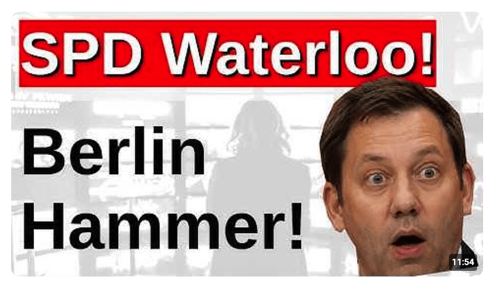 Das ändert jetzt alles! Berlin! Waterloo für die SPD! Sozis verschwinden fast vollständig!