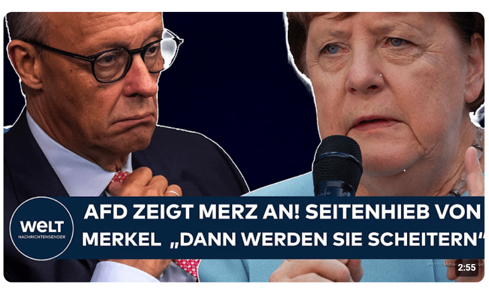 MERZ AM TIEFPUNKT: AfD zeigt Kanzler an wegen „ethnische Säuberung“! Jetzt mischt sich Merkel ein!