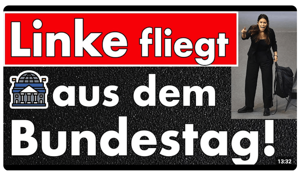 Linke eskaliert im Bundestag und fliegt raus! 2000 Euro Strafe gibt es obendrauf