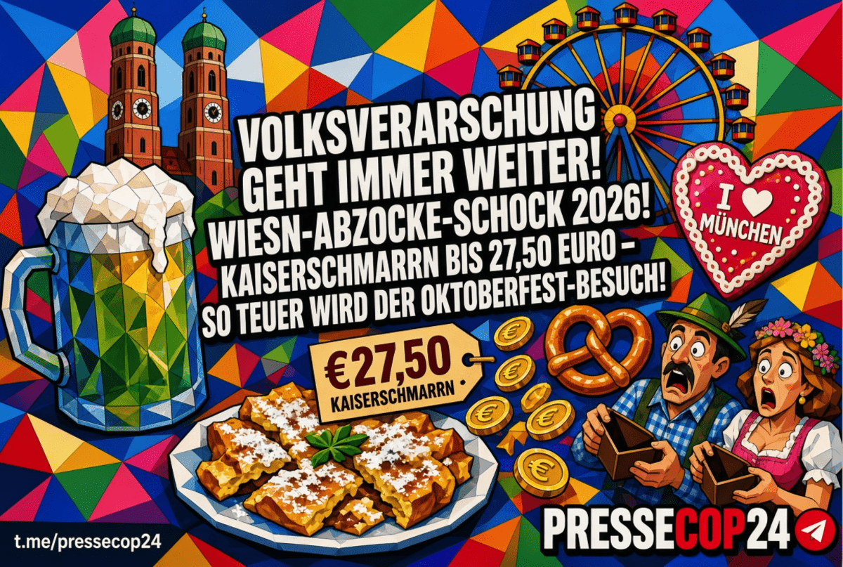 VOLKSVERARSCHUNG GEHT IMMER WEITER! WIESN-ABZOCKE-SCHOCK 2026! KAISERSCHMARRN BIS 27,50 EURO – SO TEUER WIRD DER OKTOBERFEST-BESUCH!