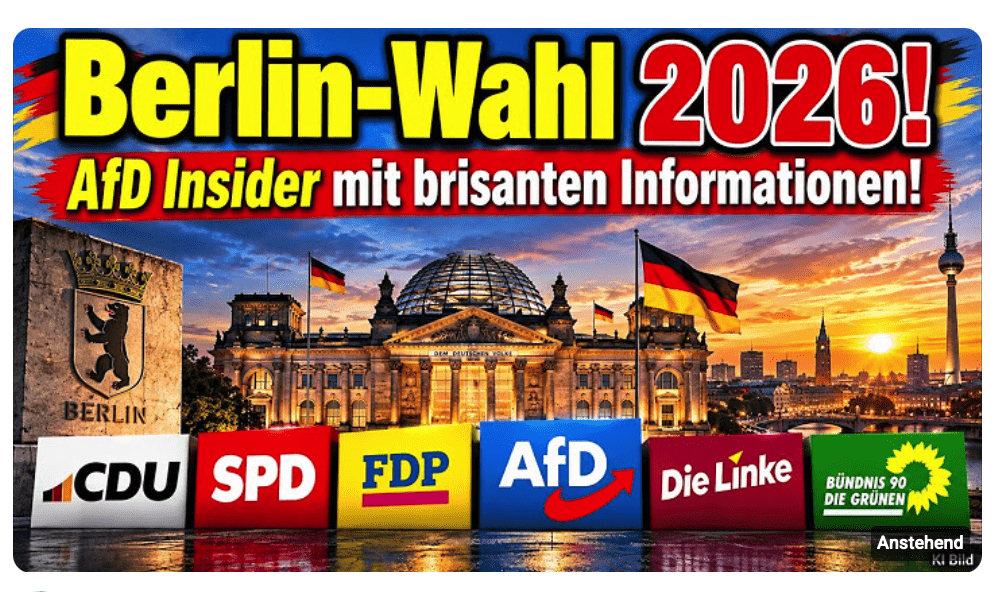 Berlin-Wahl 2026! AfD Insider mit brisanten Informationen!