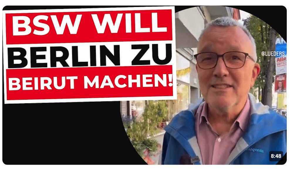 BEIRUT statt BERLIN: Ein Schlag ins Gesicht für ganz Deutschland | BSW Michael Lüders Neukölln