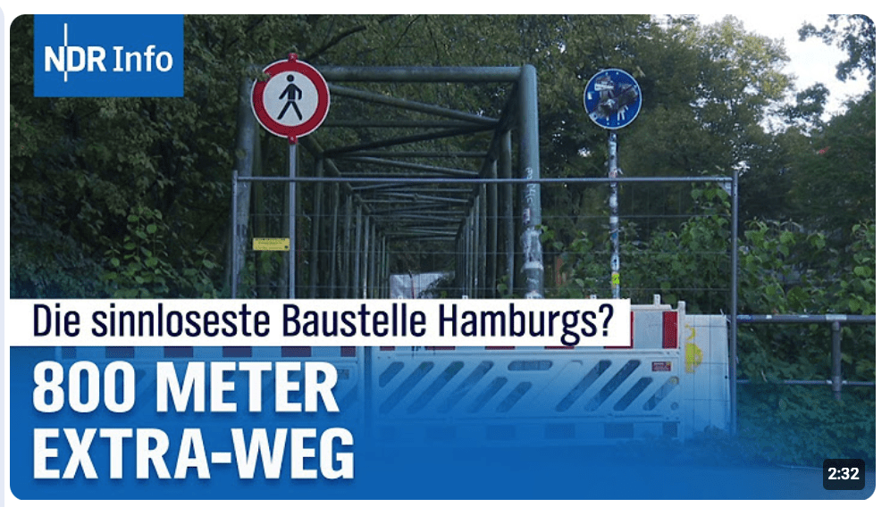 Hamburg-Eimsbüttel: Posse um Brückensperrungen über den Isebek-Kanal | NDR Info