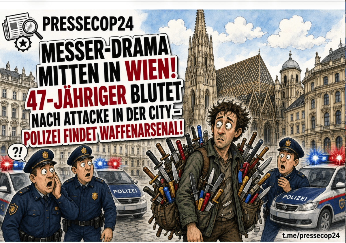 MESSER-DRAMA MITTEN IN WIEN! 47-JÄHRIGER BLUTET NACH ATTACKE IN DER CITY – POLIZEI FINDET WAFFENARSENAL!