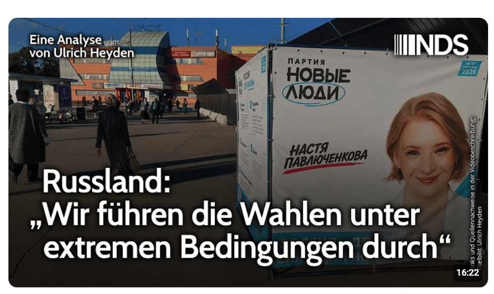 Russland: „Wir führen die Wahlen unter extremen Bedingungen durch“ | Ulrich Heyden | NDS-Podcast