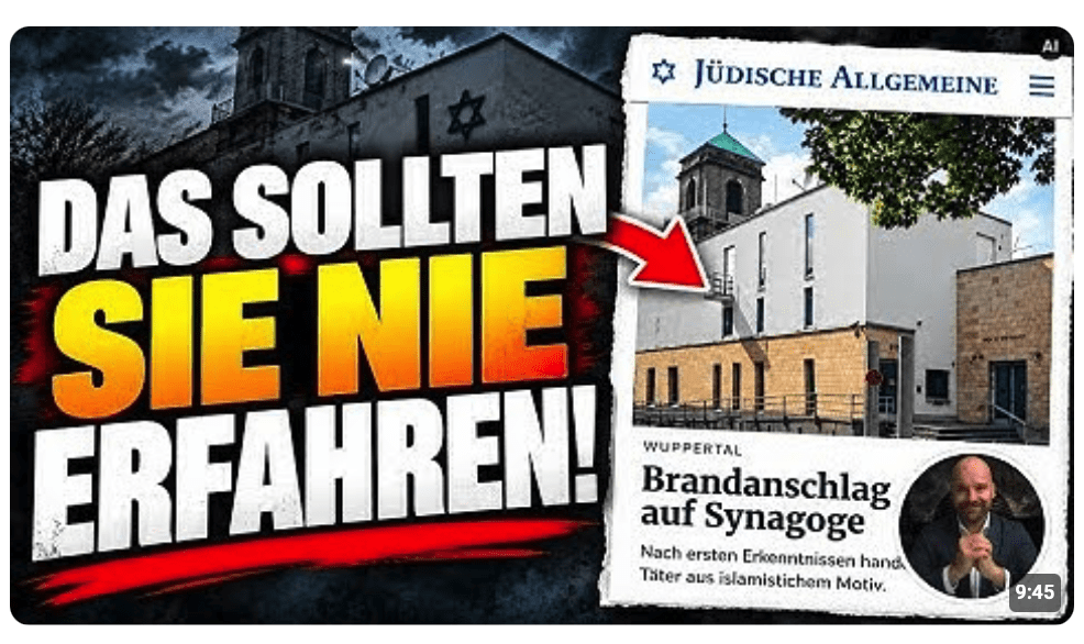 Brandanschlag auf Synagoge: Was das ZDF Ihnen NICHT sagte