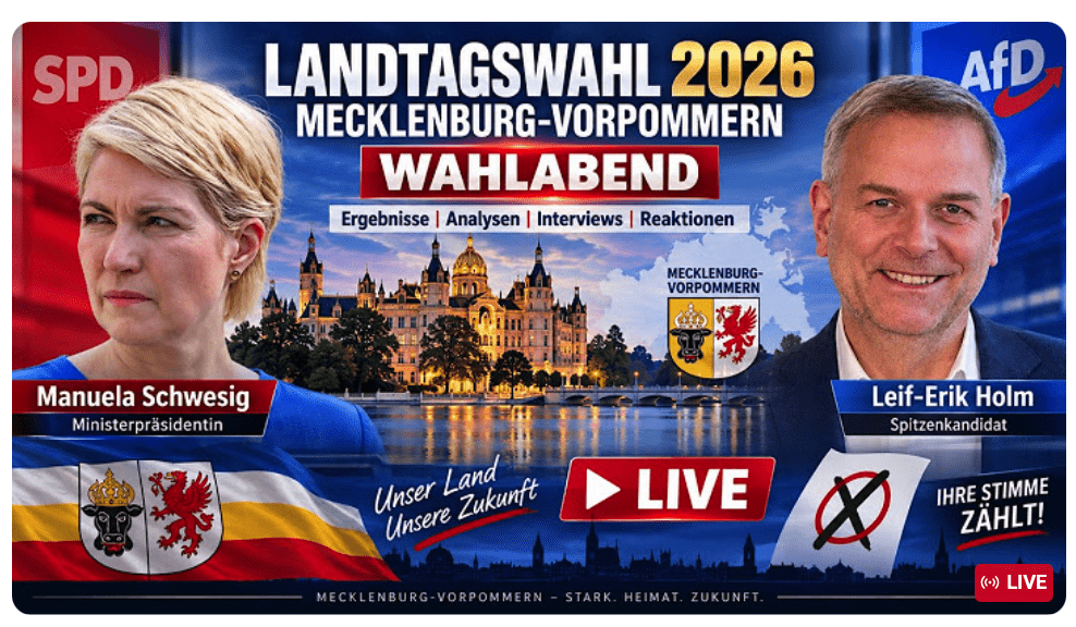  LANDTAGSWAHL MECKLENBURG-VORPOMMERN 2026 – Ergebnisse & Reaktionen