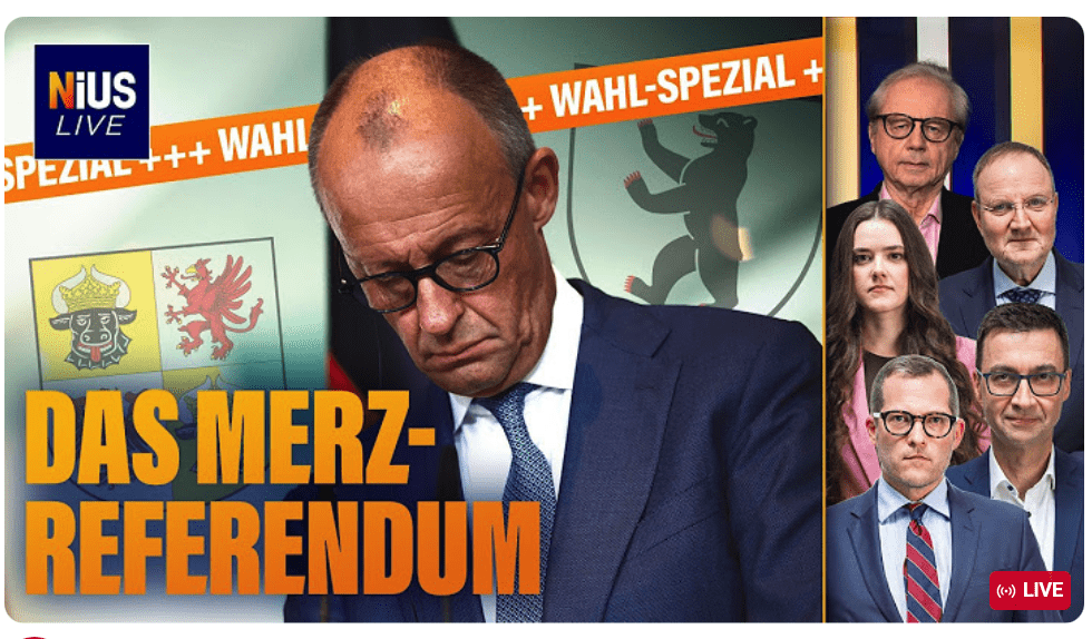 Kanzler-Test: Berlin und MV entscheiden über Merz-Schicksal I NIUS Live Wahl-Spezial am 20.09.26