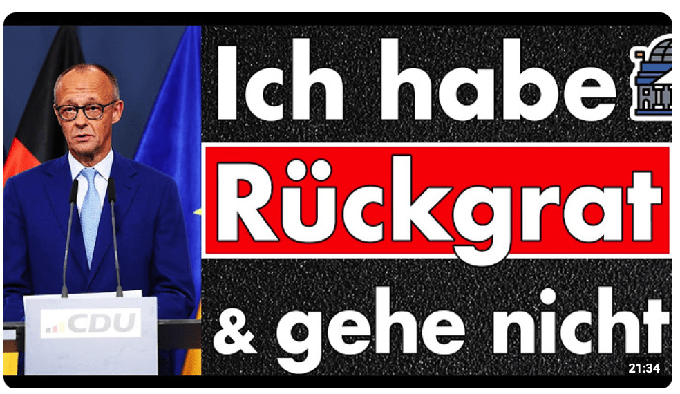 Merz macht weiter & beschwört er habe Rückgrat, Standhaftigkeit & Geduld – das wird schMERZhaft!