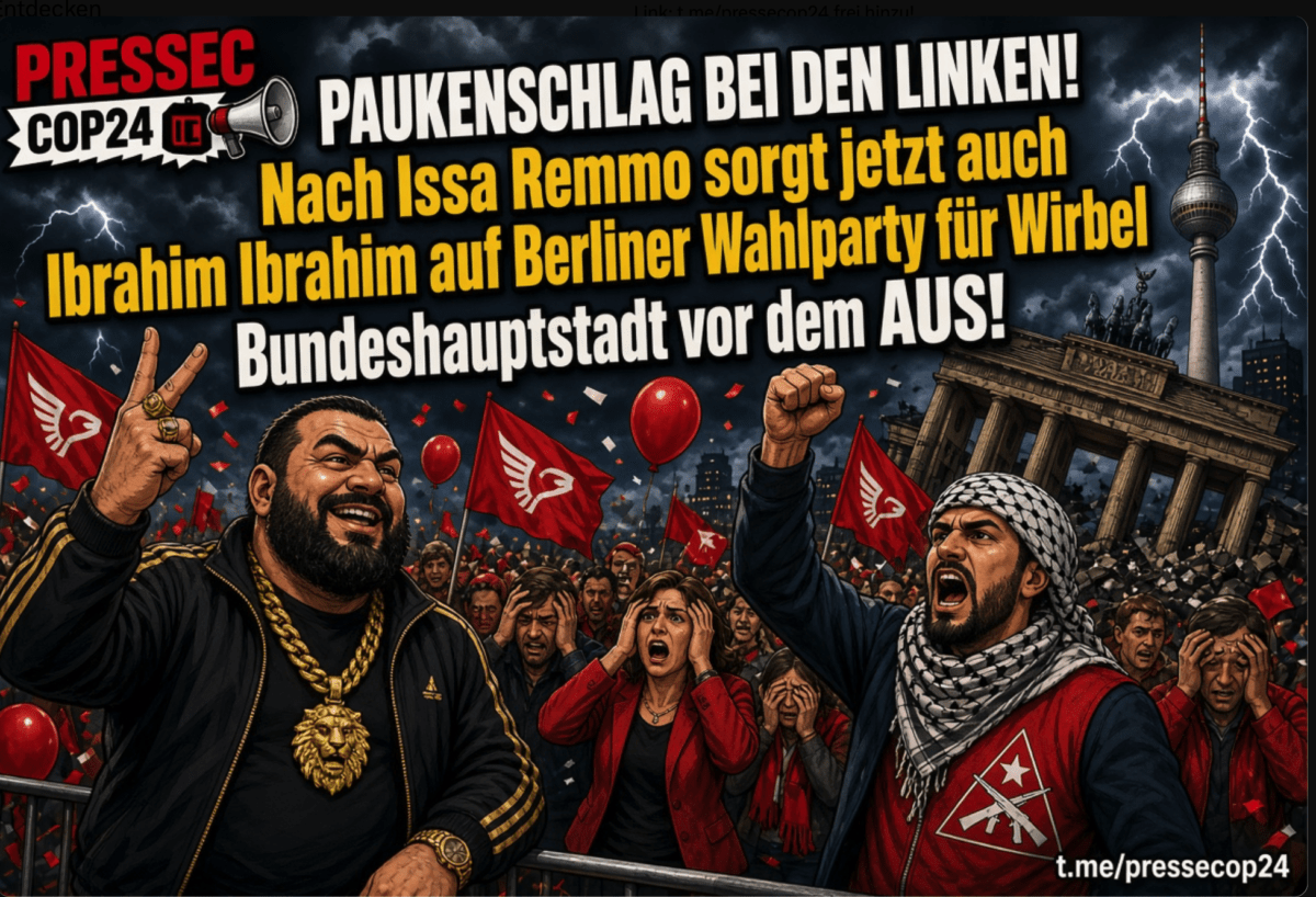 PAUKENSCHLAG BEI DEN LINKEN! Nach Issa Remmo sorgt jetzt auch Ibrahim Ibrahim auf Berliner Wahlparty für Wirbel