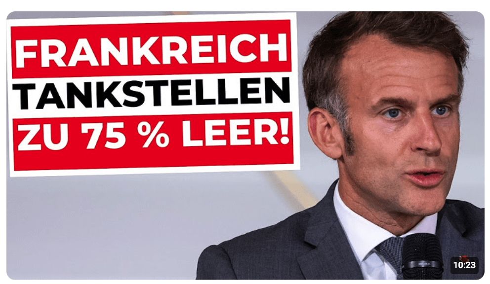 TANKSTELLE LEER: Staatspleite & Spritmangel – Kollaps beginnt | Energiekrise & Spritpreis Frankreich