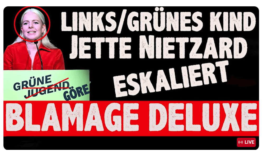 Grüne Doppelmoral entlarvt: Jette Nietzard beim ZDF eskaliert völlig!