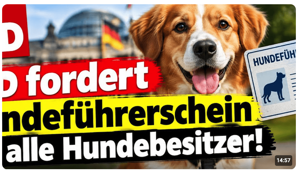 SPD fordert Führerschein für jeden Hundebesitzer!
