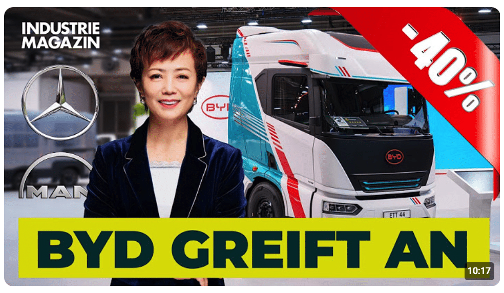 BYD greift Daimler und MAN an: Jetzt kommen die LKW