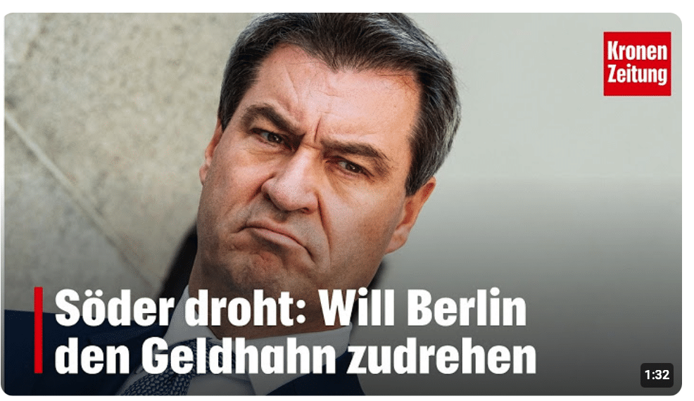 Söder droht: Will Berlin bei Linksregierung den Geldhahn zudrehen | krone.tv NEWS