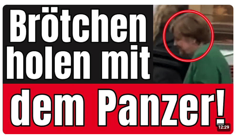 700 METER ZUM BÄCKER IM V8-PANZER! Merkels irre Klima-Heuchelei gefilmt!