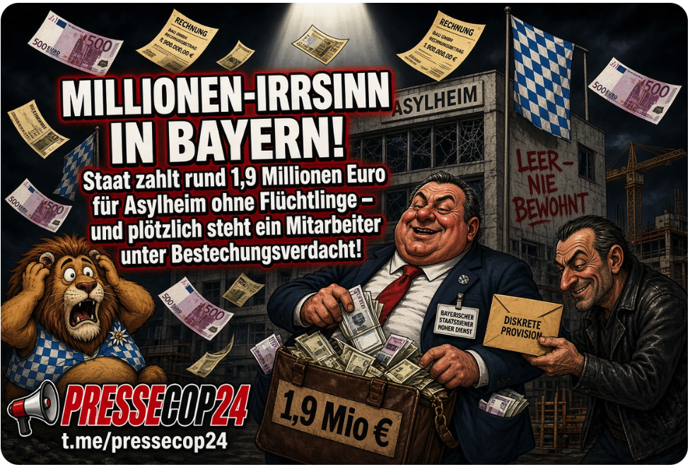 MILLIONEN-IRRSINN IN BAYERN! Staat zahlt rund 1,9 Millionen Euro für Asylheim ohne Flüchtlinge – und plötzlich steht ein Mitarbeiter unter Bestechungsverdacht!