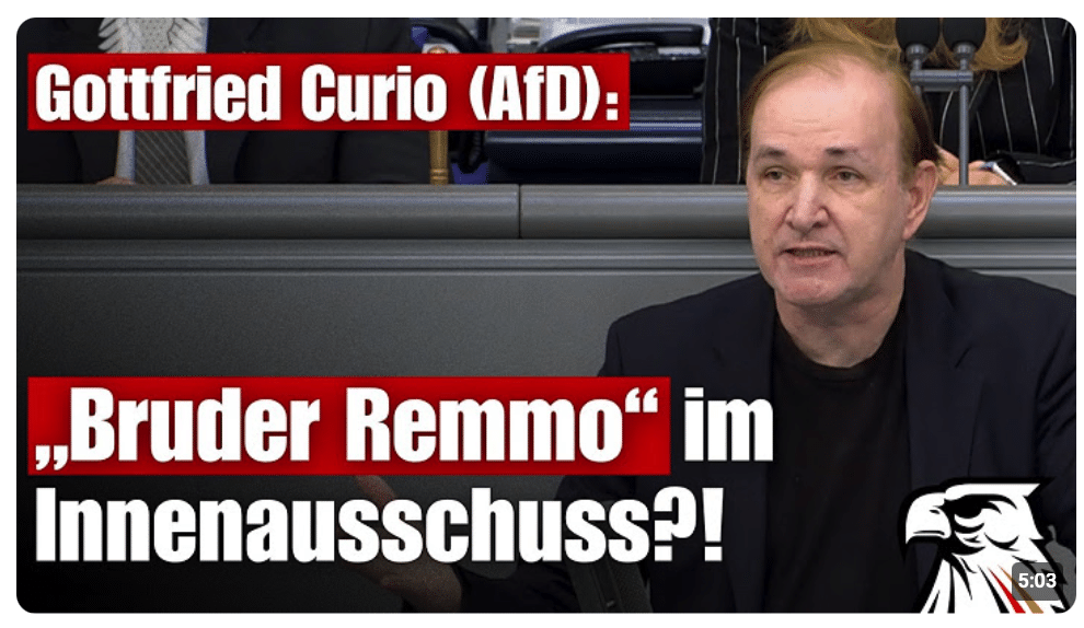 Bruder Remmo“ im Innenausschuss?! Gottfried Curio zerlegt den Clan-Skandal um Ferat Koçak !