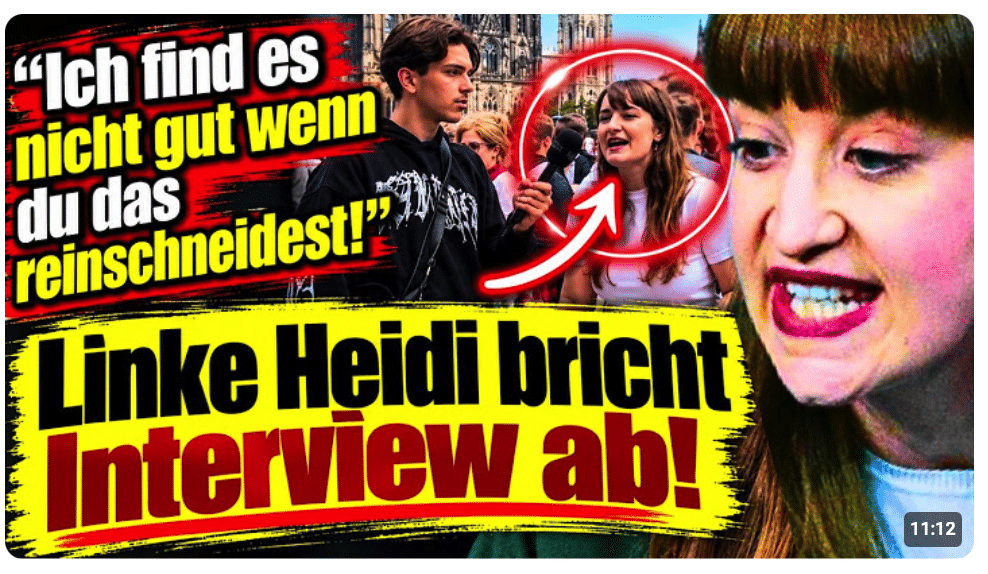 Linke Heidi blamiert sich mit Unwissenheit, bricht Interview ab & fordert Zensur der Szene