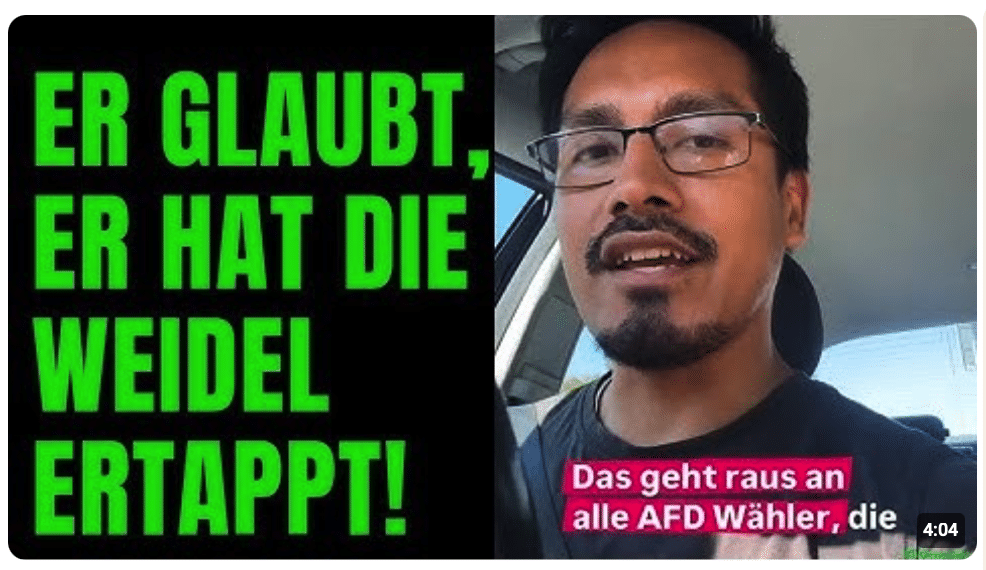 „Teilt das an alle AfD-Wähler!“ // Glaubt er, dass das die Meinung ändert?