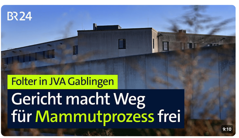 Foltervorwürfe in JVA Gablingen: Gefängnisleitung muss vor Gericht | BR24live