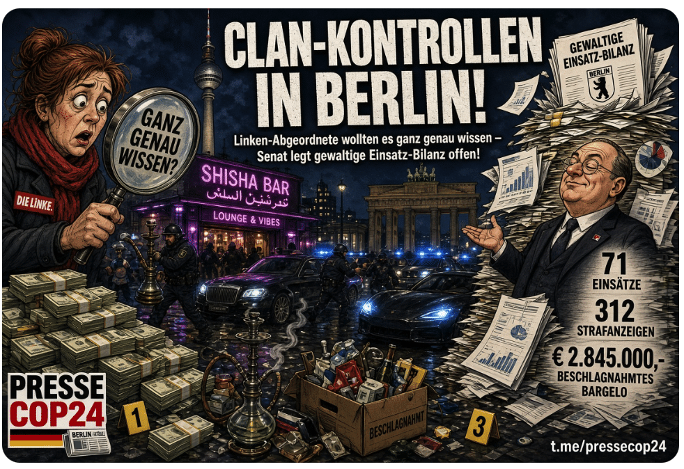 CLAN-KONTROLLEN IN BERLIN! Linken-Abgeordnete wollten es ganz genau wissen – Senat legt gewaltige Einsatz-Bilanz offen!