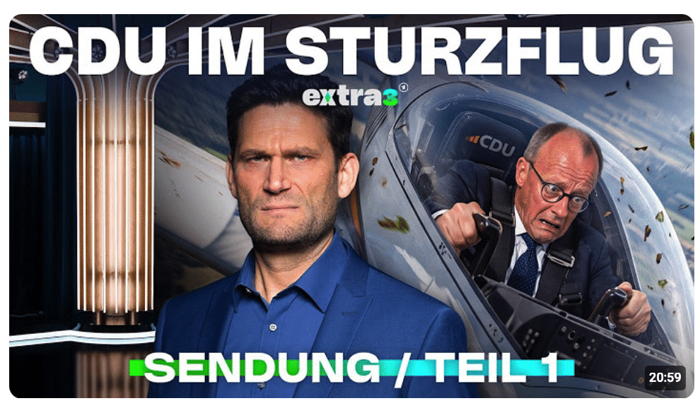 CDU im Sturzflug: Merz bleibt am Steuer | extra 3 vom 24.09.2026 · Teil 1/2