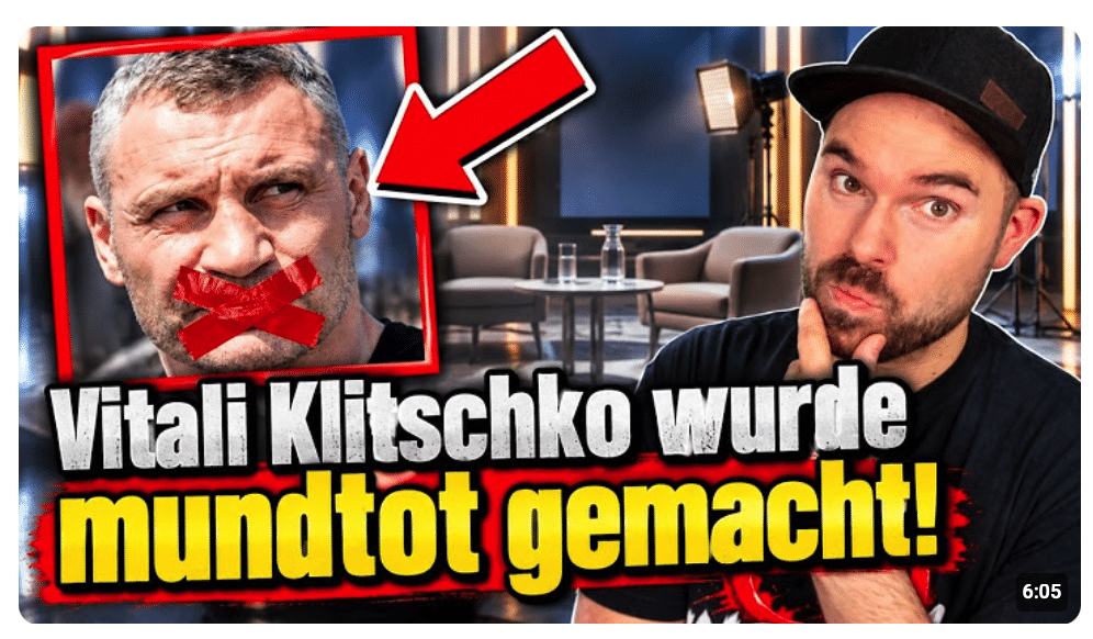 Vitali Klitschko wurde mundtot gemacht!