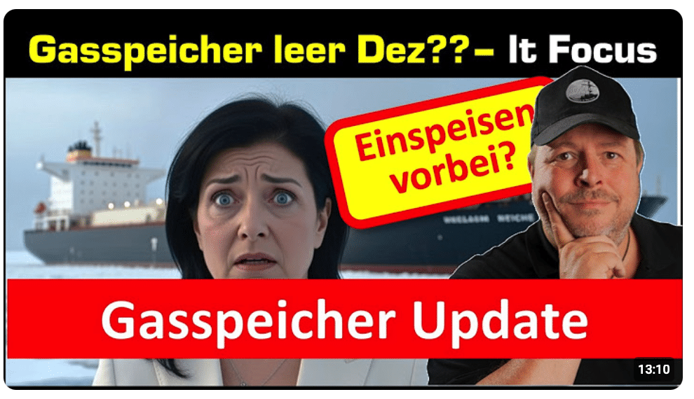 Gasspeicher leer im Dez lt Focus?? – Einspeisen nun vorbei?