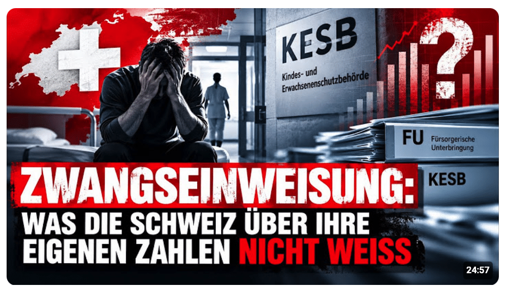 Zwangseinweisung: Was die Schweiz über ihre eigenen Zahlen nicht weiss