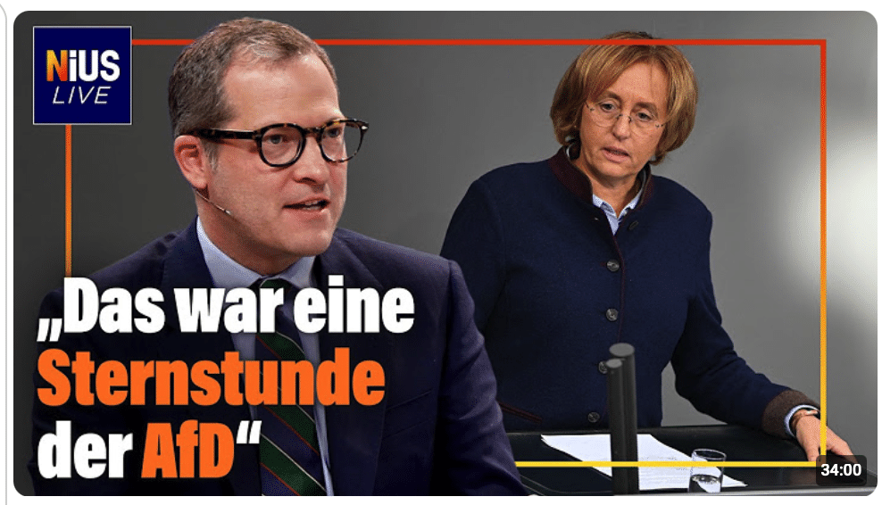 Bundestag: von Storch rechnet mit der LINKEN ab – was sagt die SPD? | NIUS Live