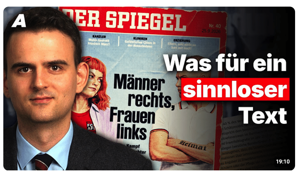 Linke Frauen, rechte Männer: Der Spiegel dreht komplett durch
