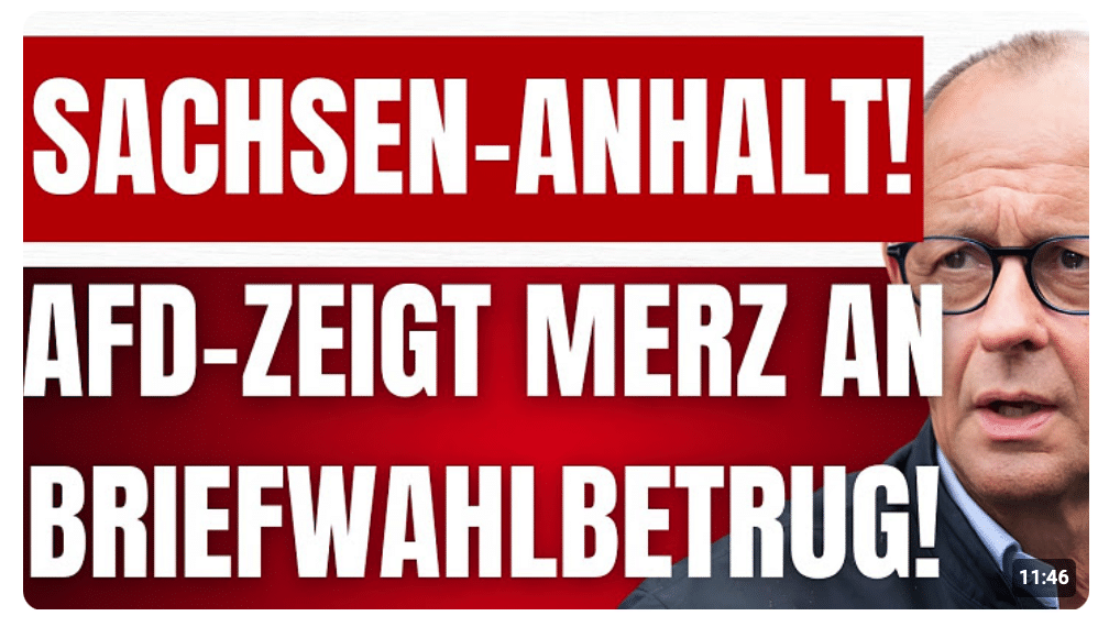 AfD BELEGT: AfD doch bei 48 % in SACHSEN-ANHALT!? systematischer BRIEFWAHLBETRUG!? NEUWAHL!