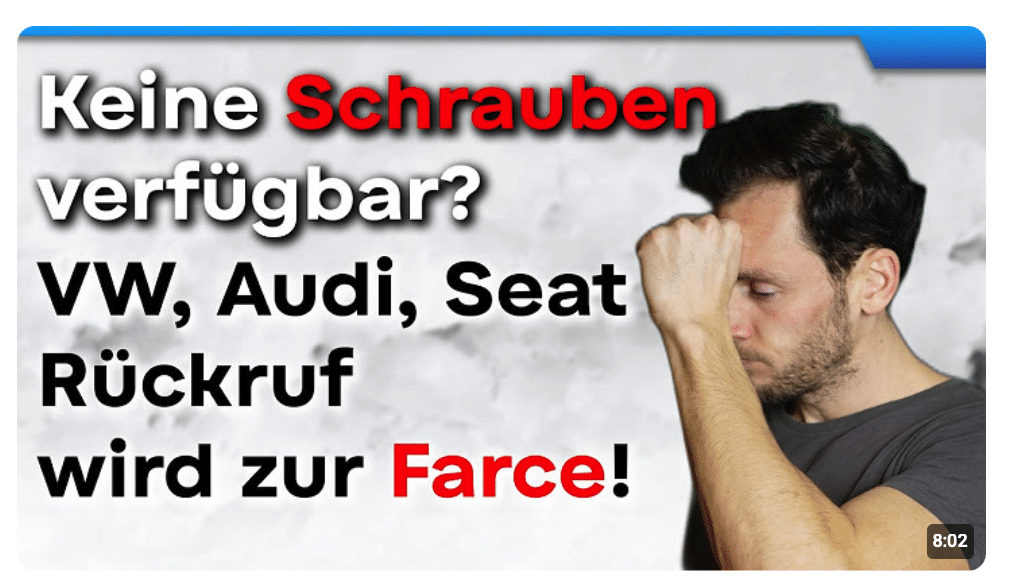 Schrauben gehen aus – VW-Fahrer müssen nach Rückruf wohl zweimal in die Werkstatt