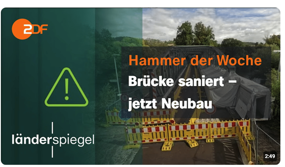 Brücke saniert, jetzt Neubau | Hammer der Woche!