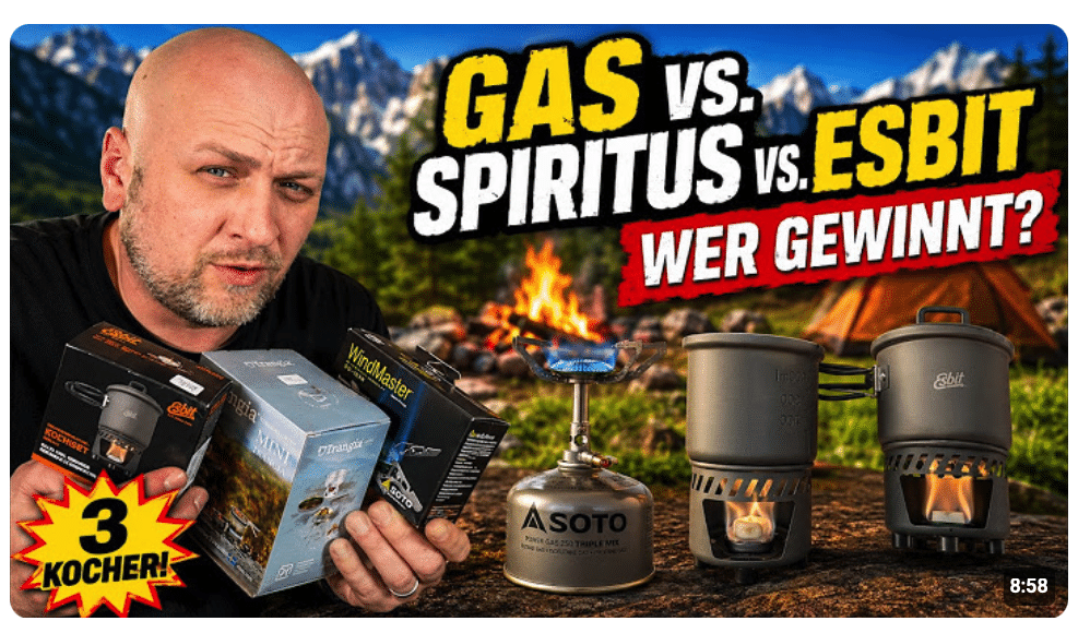 Gas vs Spiritus vs Esbit – welcher Campingkocher ist wirklich der beste?