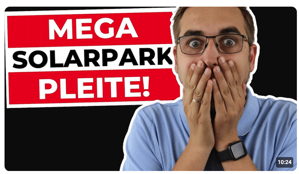 Mega-Park krachend pleite: Warum PV-Anlagen jetzt kippen | Photovoltaik Insolvenz 2026