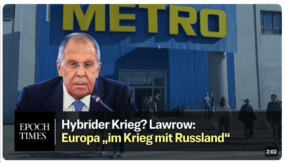 Lawrow: Es ist „ein Krieg, den Europa gegen uns führt“ – Metro AG unter russischer Verwaltung