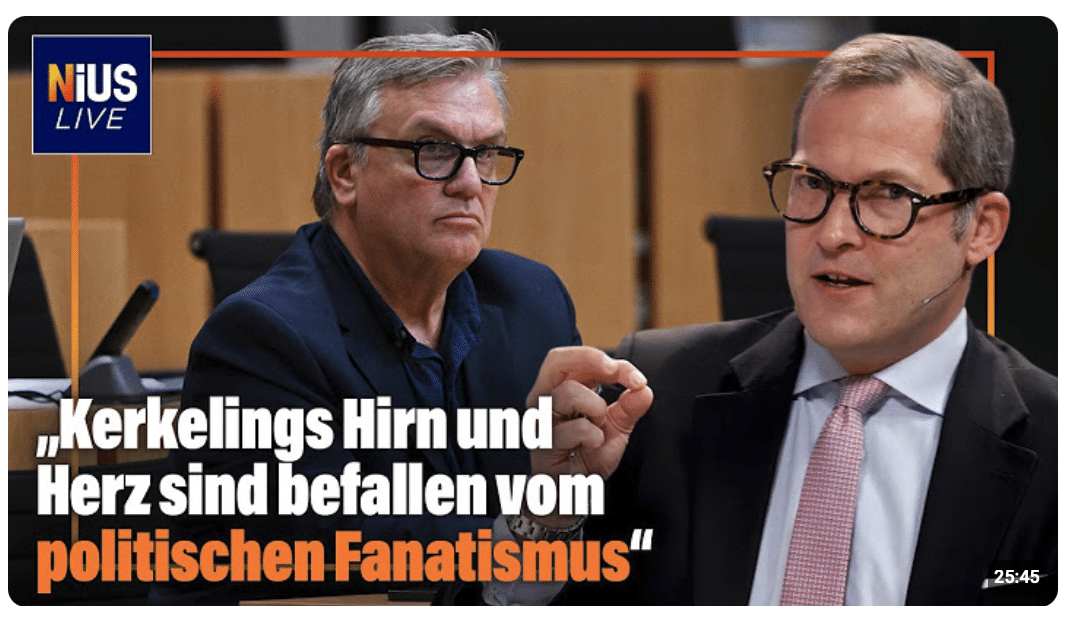 „Die Anti-AfD-Debatte ist ein Satanskult“ – Reaktion auf Kerkelings Rede | NIUS Live