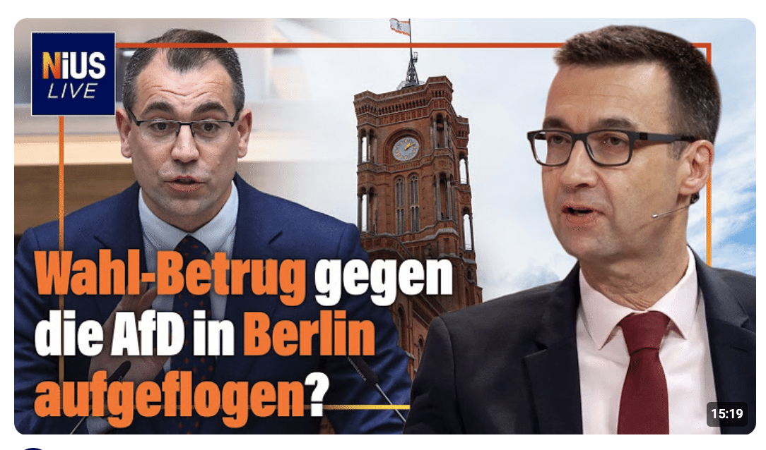 Wahl-Betrug gegen die AfD in Berlin aufgeflogen? „Das ist ein riesiger Skandal“ 