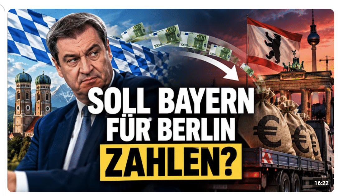 DEUTSCHLAND: Soll Bayern für Berlin zahlen?