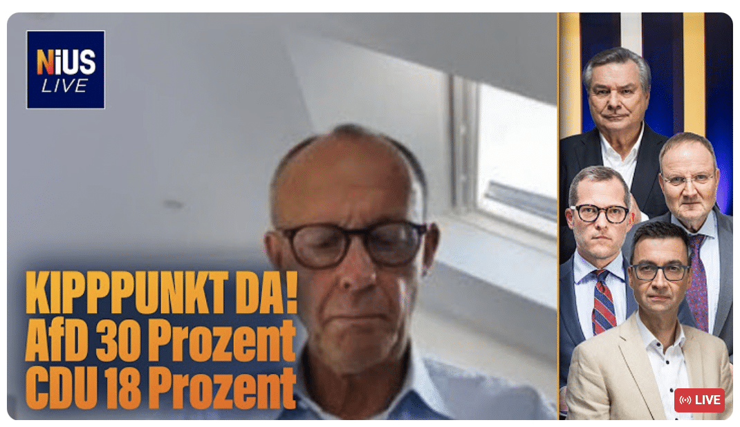 CDU jetzt 12 Prozent hinter der AfD, und der Kanzler reist nach Kiew I NIUS Live, 05.10.26