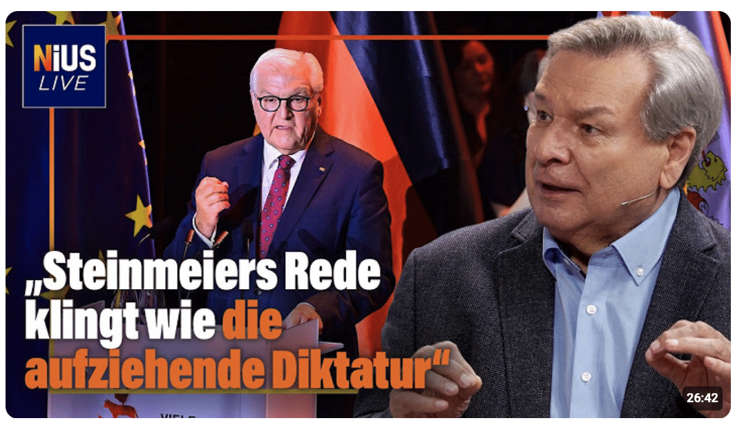 „Walter, der Spalter“: Wie der Bundespräsident den Tag der Deutschen Einheit zerredet | NIUS Live