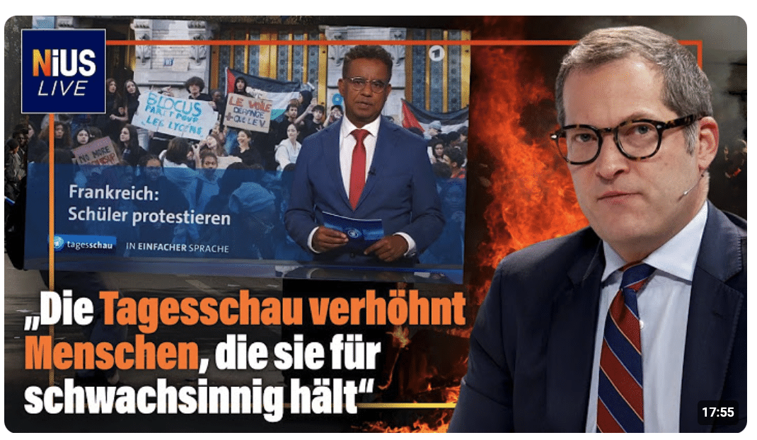 „Die Schüler protestieren“: Wie die Tagesschau Frankreichs Krawalle kleinredet | NIUS Live