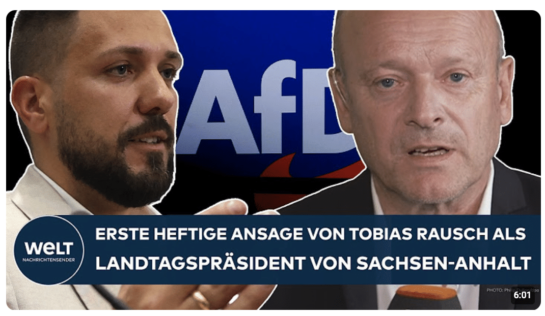 AFD-BEBEN: Ansage von Tobias Rausch als Landtagspräsident! „Für jeden dieselben Regeln gelten!“
